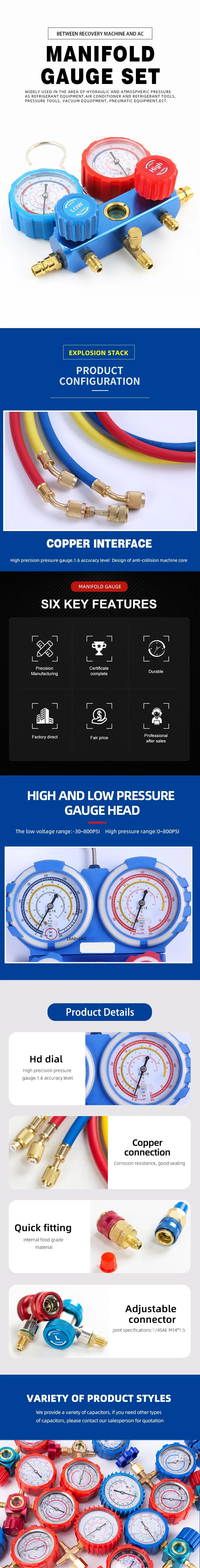 Manifold Gauge Set Meter Air Condition Parts Refrigeration Accessories