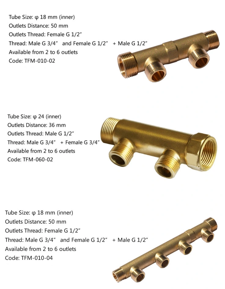 Manifold Plumbing Accessories for Heating System