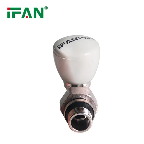 Ifan Good Price Radiator Angle Valve High Quality Pn25 Silver Color Brass Radiator Valve 1/2′′