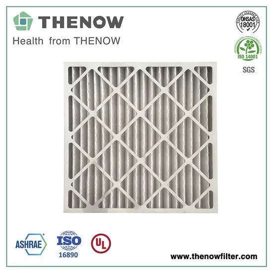 Blue Color G4 Cardboard Frame Disposable Prefilter for HVAC Systems