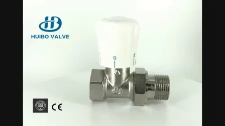 Electric Heating Brass Straight Thermostatic Radiator Valve 