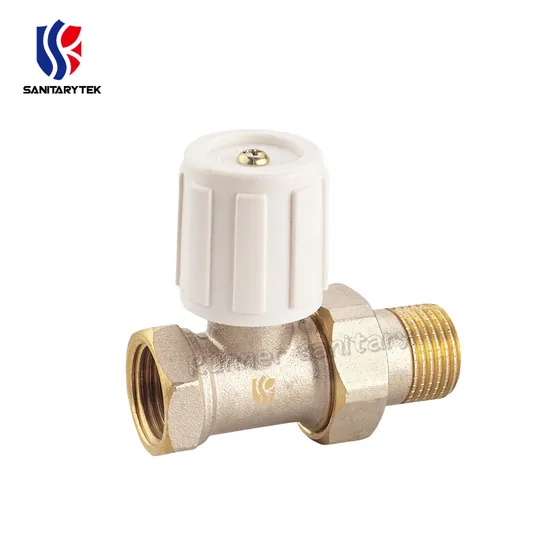 Nickel Plated Manual Angle Brass Radiator Valve 